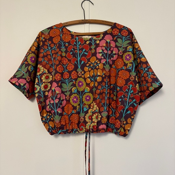Floral Women's Top - Multicolor Cotton NWT - Picture 1 of 7